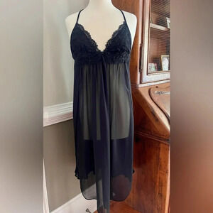 Linea Donatello Sheer Beaded Chiffon Juliet Negligee